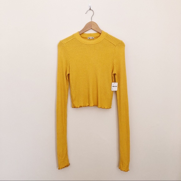 Free People Tops - ❤️ Free People So Cropped Thermal Yellow Small
